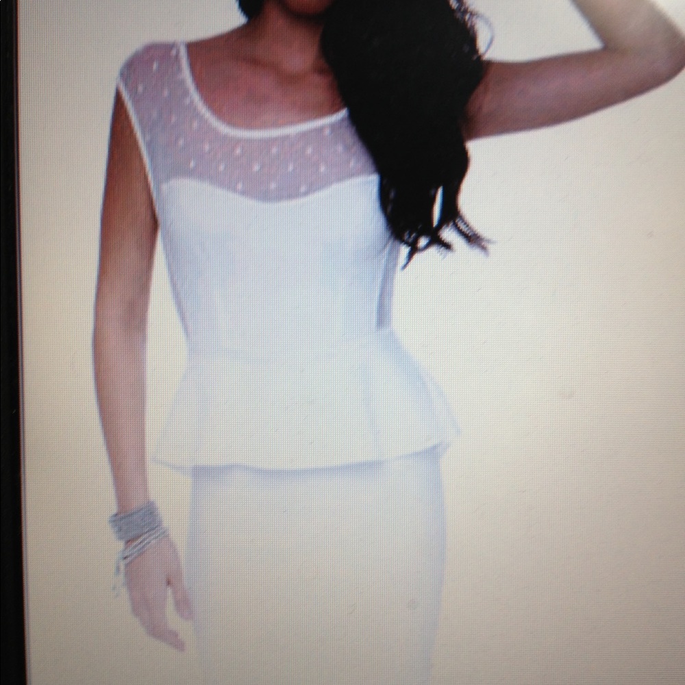 Nordstrom White Peplum Mini Dress Lulu’s Size 2
